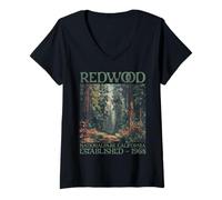 Donna Redwood National Park | California Maglietta con Collo a V