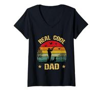 Donna Reel Cool Dad Hunting Fathers Day Divertente Hunter Camicia per papà Maglietta con Collo a V