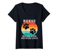 Donna Reese Home for Wayward Dogs Cognome Maglietta con Collo a V