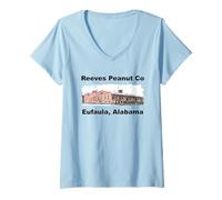 Donna Reeves Peanut Company Eufaula, Alabama Maglietta con Collo a V