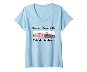 Donna Reeves Peanut Company Eufaula, Alabama Maglietta con Collo a V