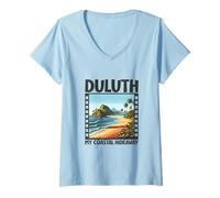 Donna Refugium - Duluth Maglietta con Collo a V