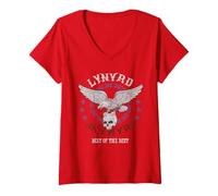 Donna Regali retrò Americani Lynyrd Skynyrd Best of The Eagle Rock Maglietta con Collo a V