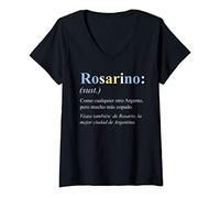Donna Regalo Argentina Rosario Versione spagnola - Rosarino Maglietta con Collo a V