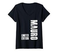 Donna Regalo con Nome Mauro - Limited Edition Mauro Maglietta con Collo a V