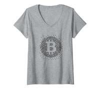 Donna Regalo crittografico Bitcoin BTC per Maxis e Degens Maglietta con Collo a V