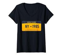 Donna Regalo di compleanno per newyorkesi con scritta "New York 1985" Maglietta con Collo a V