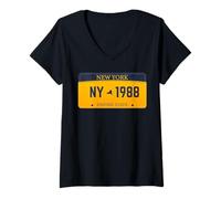 Donna Regalo di compleanno per newyorkesi con scritta "New York 1988" Maglietta con Collo a V