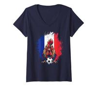 Donna Regalo Francia Torre Eiffel Francese Francia Francese Maglietta con Collo a V