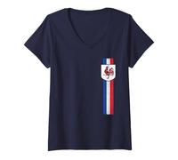 Donna Regalo Francia Torre Eiffel Francese Francia Francese Maglietta con Collo a V