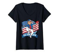Donna Regalo per la Giornata Nazionale della Danza degli Stati Uniti, per Uomini, Ragazzi, Maglietta con Collo a V