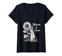 Donna Regalo per mamma, mamma ti amo Maglietta con Collo a V
