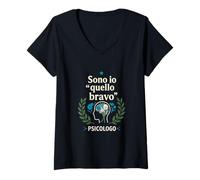 Donna Regalo per Psicologo: Sono io Quello Bravo! Ironica Maglietta con Collo a V