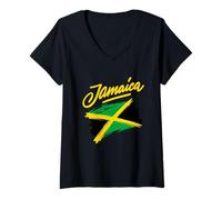 Donna Reggae Jamaican Music Just Relax, Jamaica Graphic Designs Maglietta con Collo a V