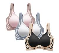 Donna Reggiseno Invisibile con Ferretto Spalline Regolabili Comfy Bralette Seamless vestibilità Regular Top Reggiseno Comfort Intimo Schiena Nuda Forma U Reggiseni Cinghie Regolabili