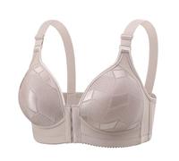 Donna Reggiseno Senza Ferretto Aperto, Reggiseni Push up con Chiusura Frontale, Senza Ferretto, Taglie Forti, Reggiseno in Cotone a Copertura Totale, Comodi e Comodi Bottoni Frontali