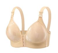 Donna Reggiseno Senza Ferretto Aperto, Reggiseni Push up con Chiusura Frontale, Senza Ferretto, Taglie Forti, Reggiseno in Cotone a Copertura Totale, Comodi e Comodi Bottoni Frontali