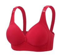 Donna Reggiseno Senza Ferretto Aperto, Reggiseni Push up con Chiusura Frontale, Senza Ferretto, Taglie Forti, Reggiseno in Cotone a Copertura Totale, Comodi e Comodi Bottoni Frontali