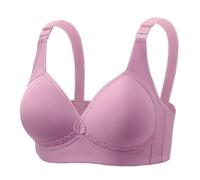 Donna Reggiseno Senza Ferretto Aperto, Reggiseni Push up con Chiusura Frontale, Senza Ferretto, Taglie Forti, Reggiseno in Cotone a Copertura Totale, Comodi e Comodi Bottoni Frontali
