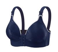 Donna Reggiseno Senza Ferretto Aperto, Reggiseni Push up con Chiusura Frontale, Senza Ferretto, Taglie Forti, Reggiseno in Cotone a Copertura Totale, Comodi e Comodi Bottoni Frontali