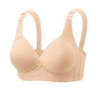 Donna Reggiseno Senza Ferretto Aperto, Reggiseni Push up con Chiusura Frontale, Senza Ferretto, Taglie Forti, Reggiseno in Cotone a Copertura Totale, Comodi e Comodi Bottoni Frontali