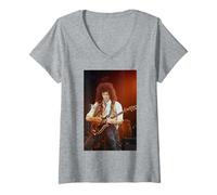 Donna Regina Brian May Freddie Mercury Tribute Concert Wembley 1992 Maglietta con Collo a V