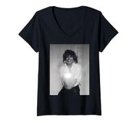 Donna Regina del Rock 'N' Roll Tina Turner di Simon Fowler Maglietta con Collo a V