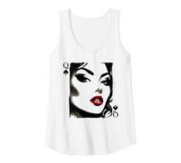 Donna Regina di Picche QOS Sexy Stile Inchiostro sumi Canotta
