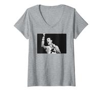 Donna Regina Live in Concerto Freddie Mercury 1984 Maglietta con Collo a V