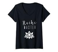 Donna Reiki Maglia Reiki Master Energy Spiritual Healer Maglietta con Collo a V