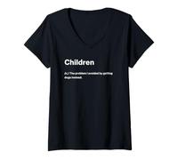 Donna Relatable Funny Dictionary Definition Children Maglietta con Collo a V