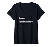 Donna Relatable Funny Dictionary Definition Parent Maglietta con Collo a V