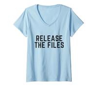 Donna RELEASE THE FILES Maglietta con Collo a V