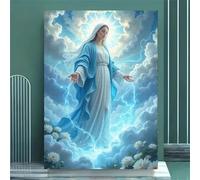 Donna religiosa del cielo - Puzzle 90 Pezzi - puzzle Fai da te, Intrattenimento Creativo, Puzzles Classico Arte,Regalo per Adulti dai 14 anni 25 x 20 cm