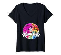 Donna Religiosa di Jesus Basketball CRISTICO Dio Basketball Maglietta con Collo a V