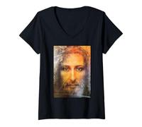 Donna Religious T-Shirt Christian Bible Verse Maglietta con Collo a V