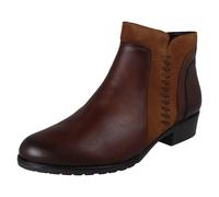Donna Remonte Pelle Blocco Tacco Caviglia Stivali Con Rimovibile Solette D6893