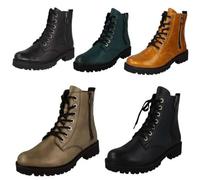 Donna Remonte Zip & con Lacci Casual Stivali Caviglia - D8671