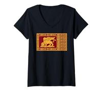 Donna Republic of Venice Flag Italy Italian Venezia Maglietta con Collo a V