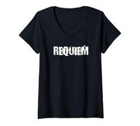 Donna Requiem Maglietta con Collo a V