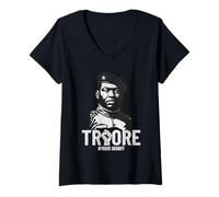Donna Resistenza Africa Thomas Sankara Burkina Faso Ibrahim Traore Maglietta con Collo a V