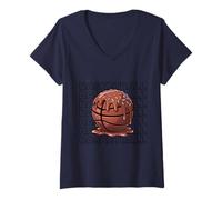 Donna Respect The Drip Basket Ragazzi Ragazze Cioccolato Crema Drip Maglietta con Collo a V