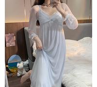 Donna Rete Camicia da Notte Principessa Camicia da Notte Pizzo Bordo Abito