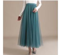 Donna Rete Gonna Midi a-Line a Strati Spiaggia Boemia Mezza Costume da Ballo