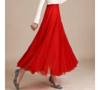 Donna Rete Gonna Midi a-Line a Strati Spiaggia Boemia Mezza Costume da Ballo