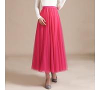 Donna Rete Gonna Midi a-Line a Strati Spiaggia Boemia Mezza Costume da Ballo