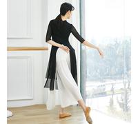 Donna Rete Trasparente Camicia Danza Formazione Top Scollo V Maglia Mezza Manica