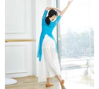 Donna Rete Trasparente Camicia Danza Formazione Top Scollo V Maglia Mezza Sleeve