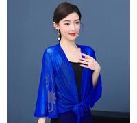 Donna Rete Trasparente Coprispalle Bolero Top Corto 3/4 Manica Svasata Open Ant