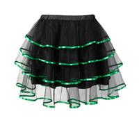 Donna Rete Tulle a Strati Mini Increspatura Elastico Vita Festa Tutu Dance Club